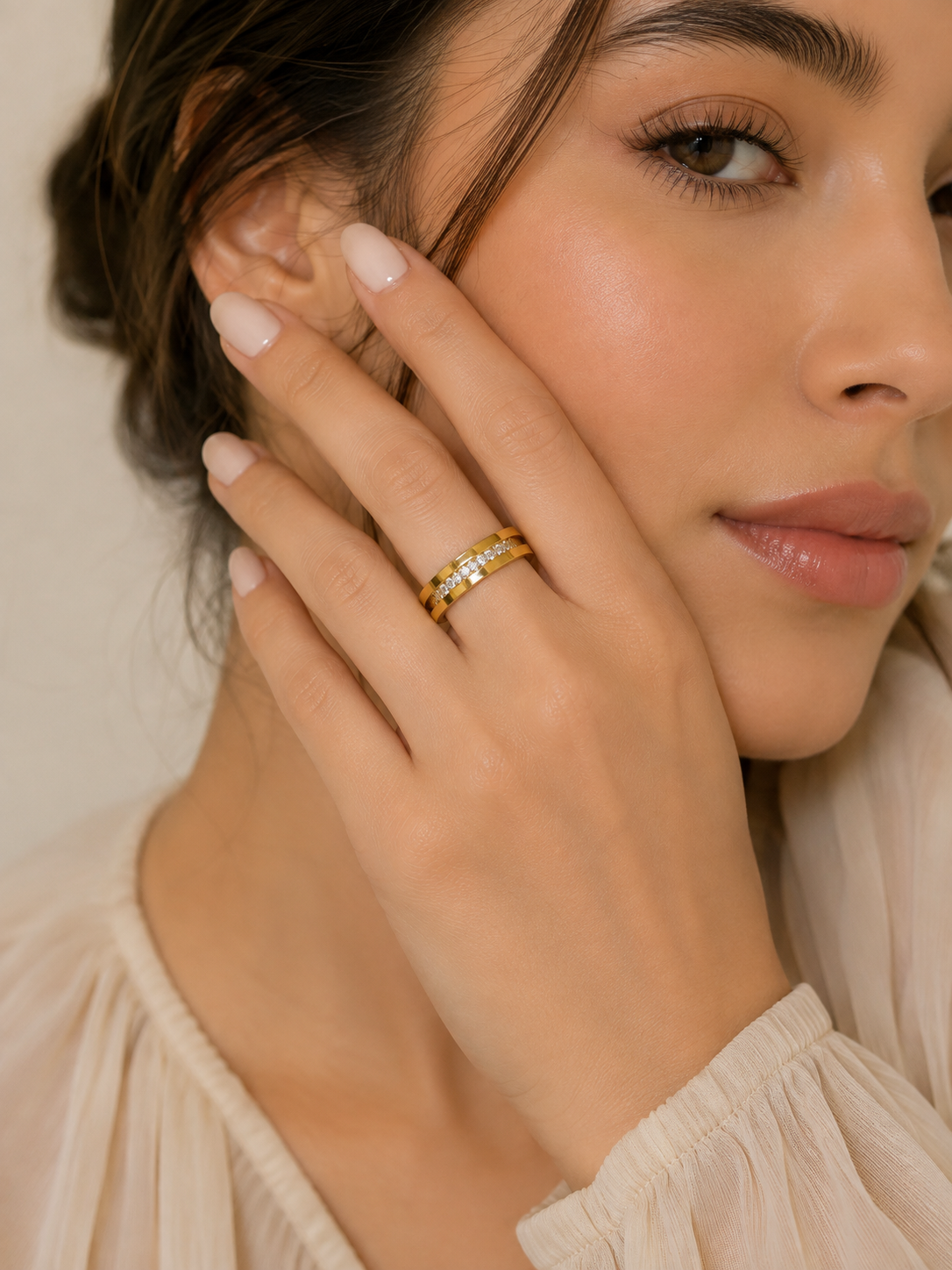 Aurora Pave Gold Ring