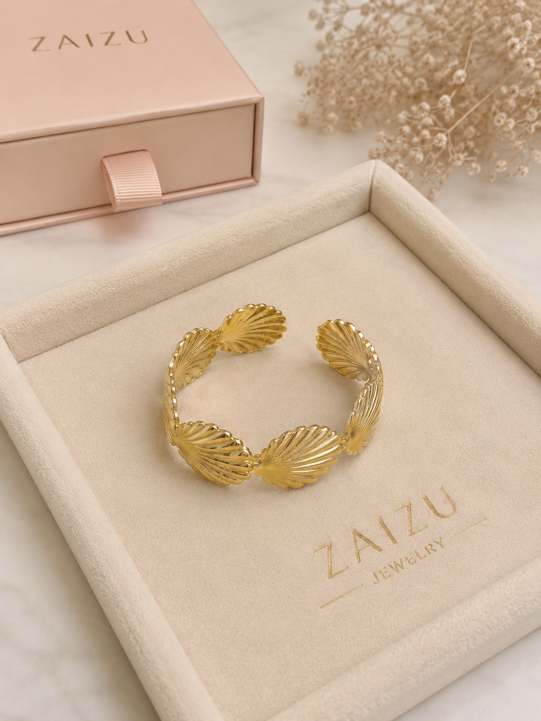 Golden Shell Bangle