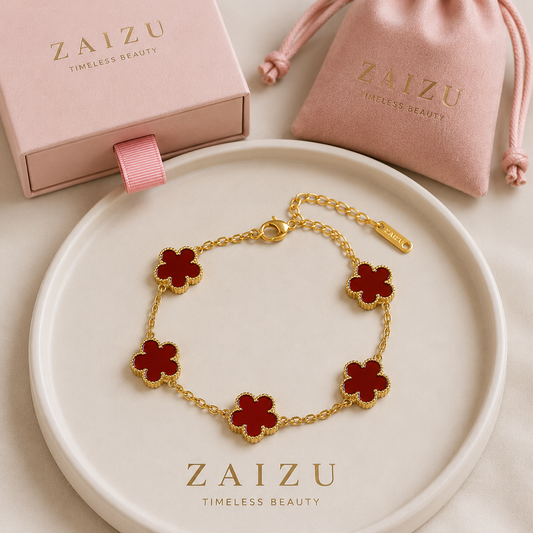 Flower Bracelet- Cherry
