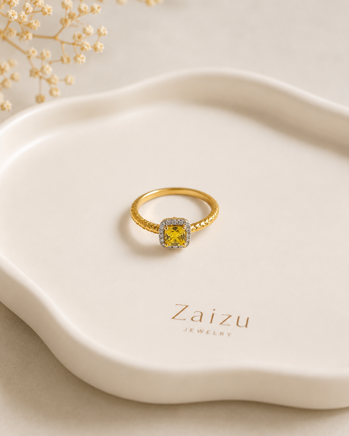 Golden Halo Adjustable Ring
