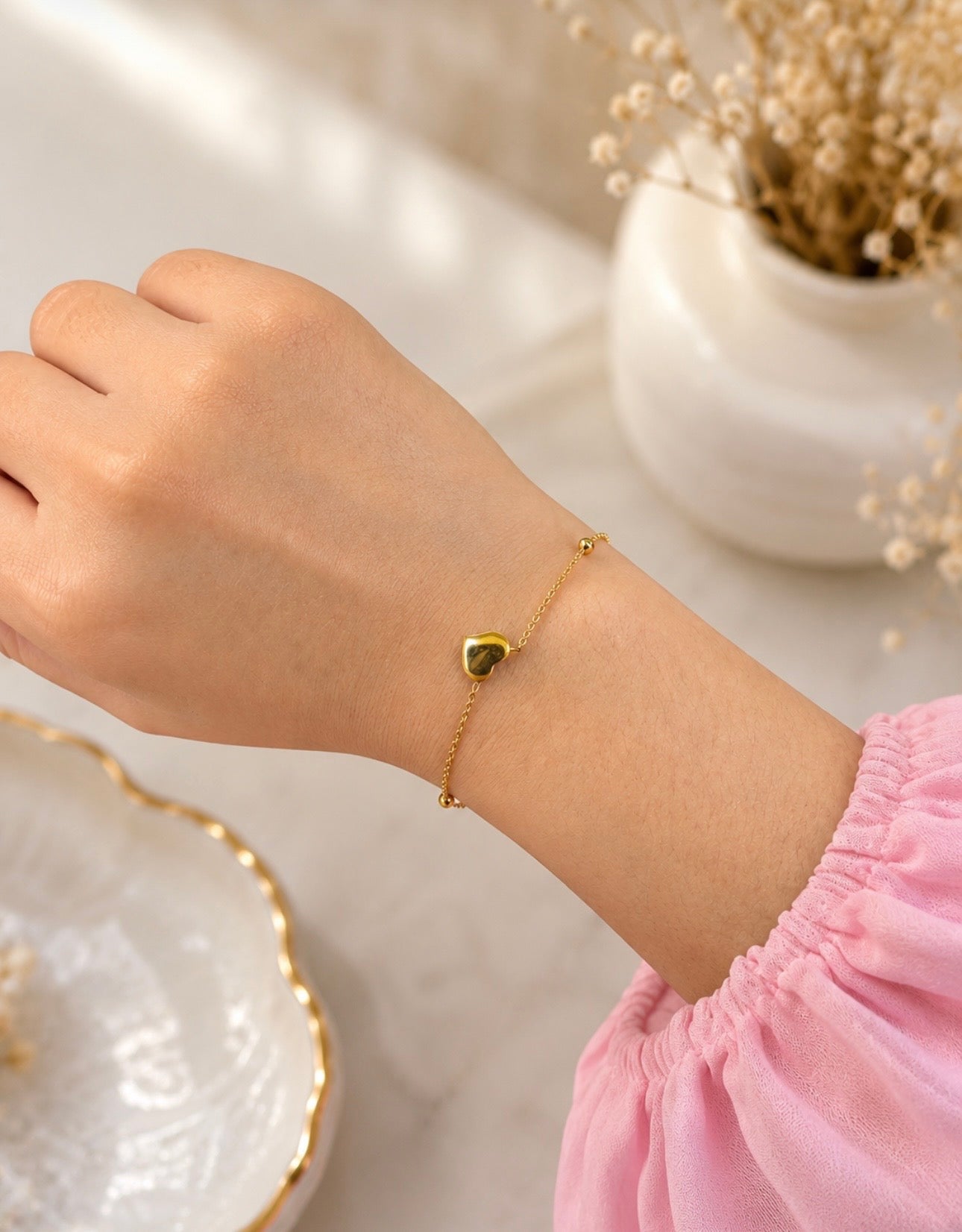 Heart Dainty Chain Bracelet