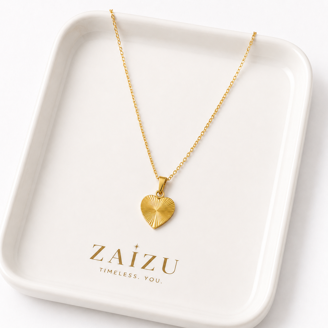 Radiant Heart Gold Necklace