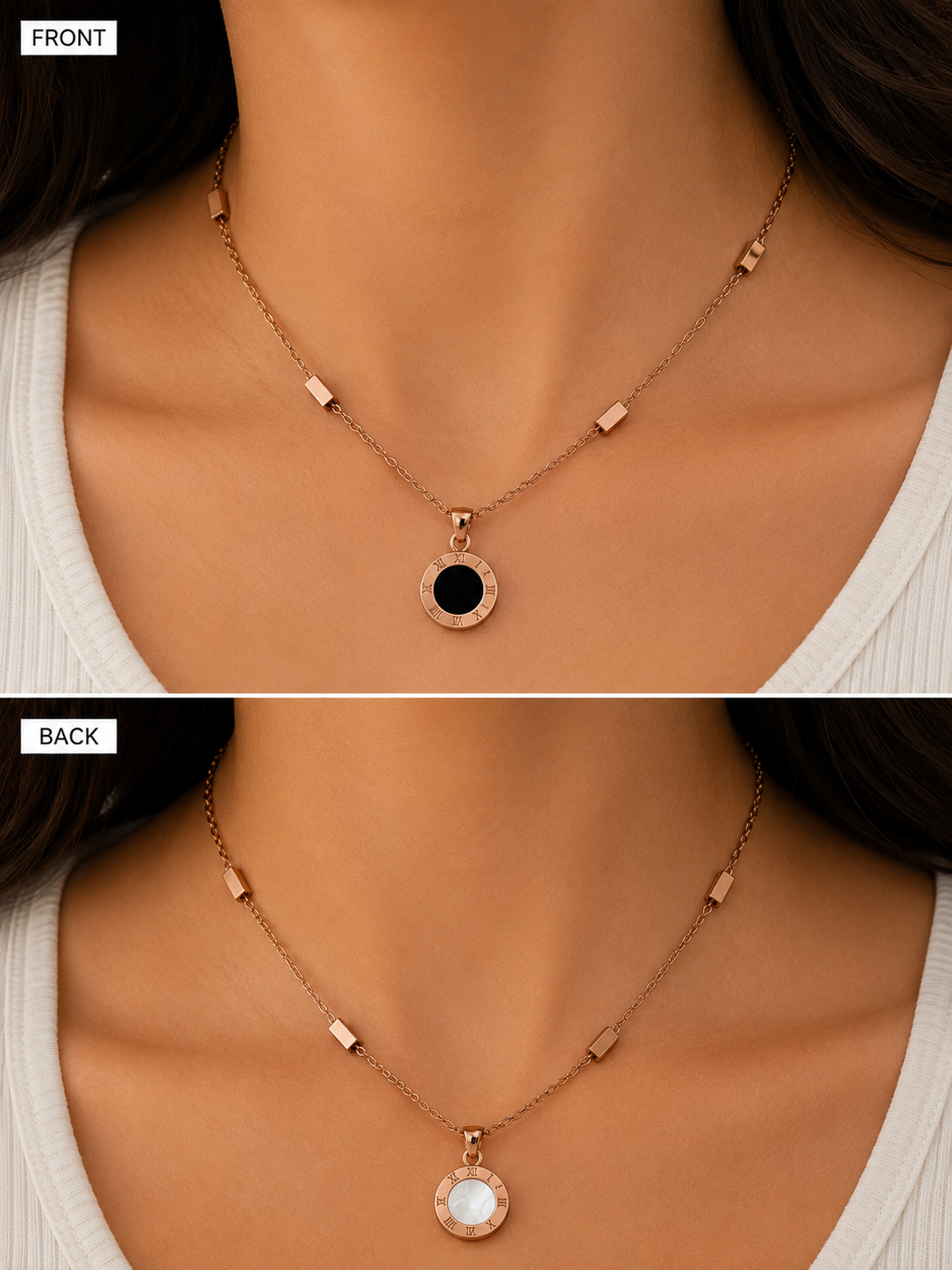 Day & Night Rose Gold Necklace