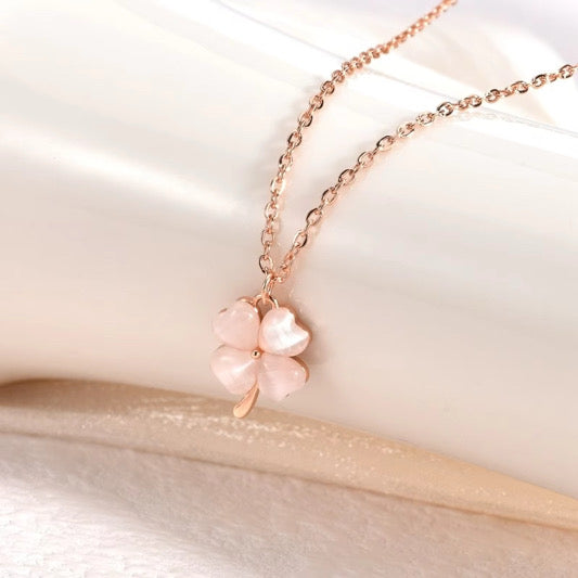 Pink Rose Necklace