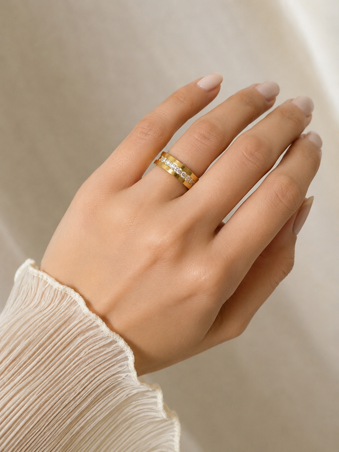 Aurora Pave Gold Ring
