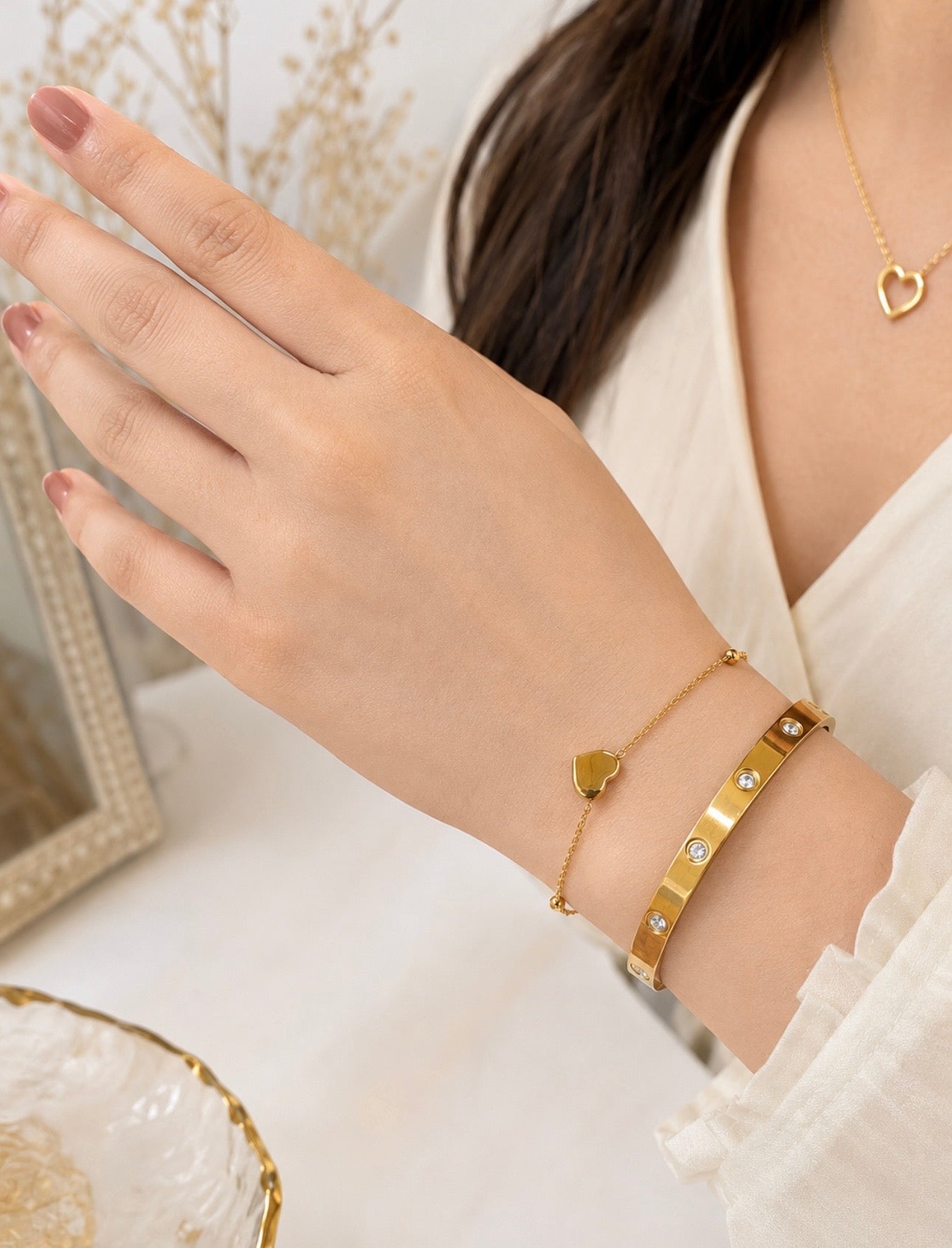 Heart Dainty Chain Bracelet