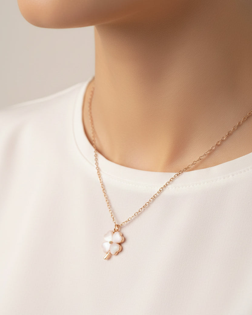 Pink Rose Necklace