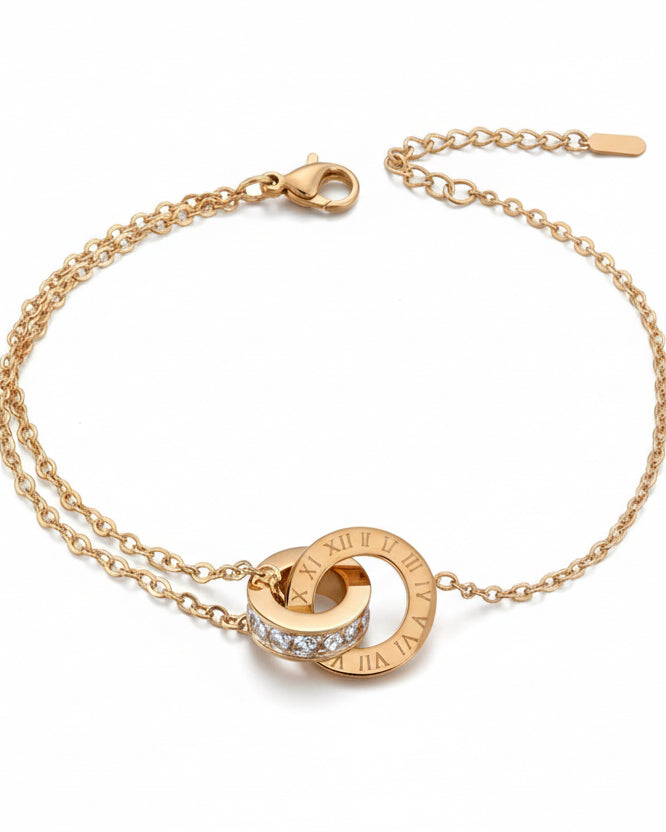 Double circle roman bracelet