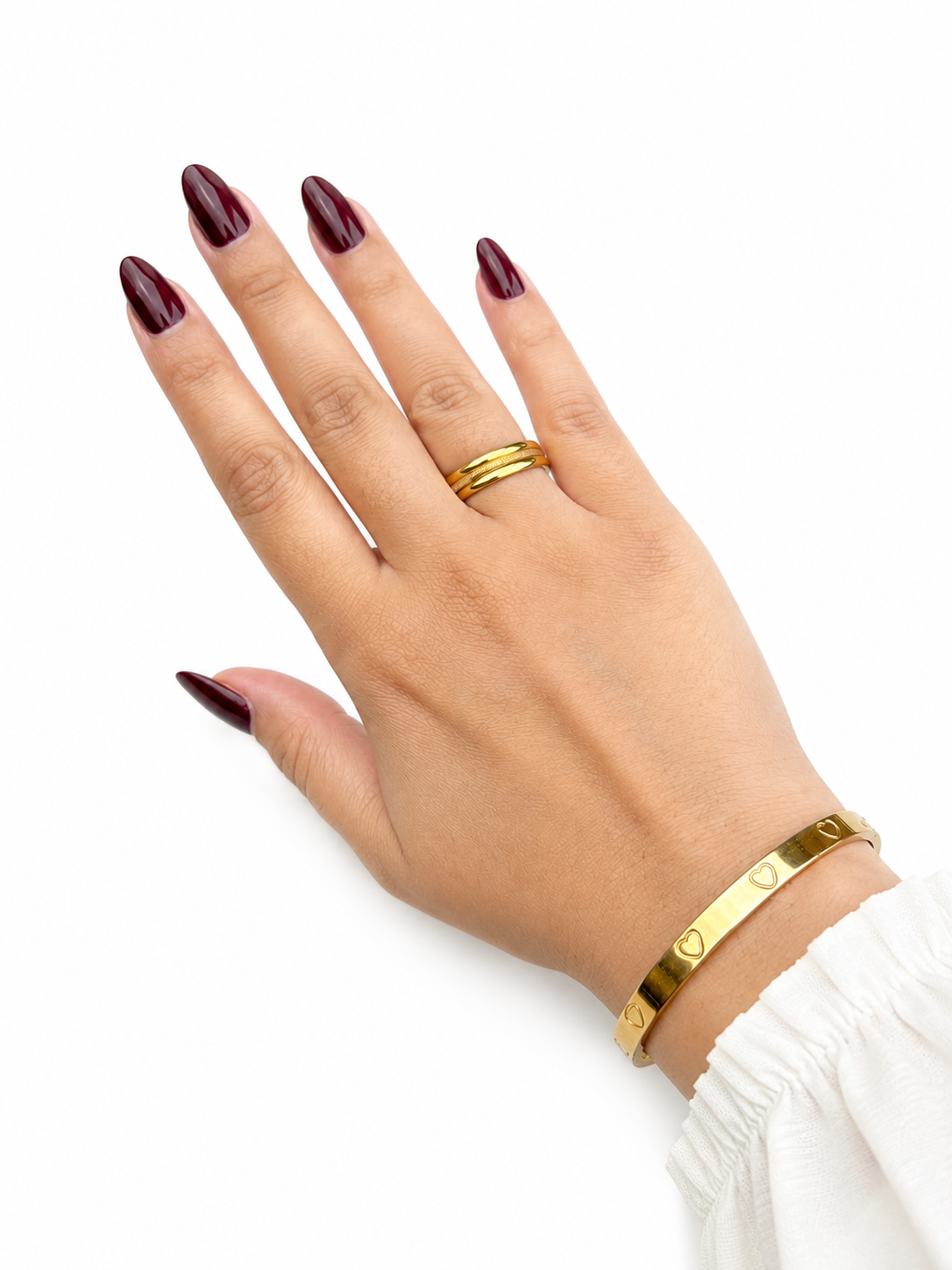 Clover Heart Bangle