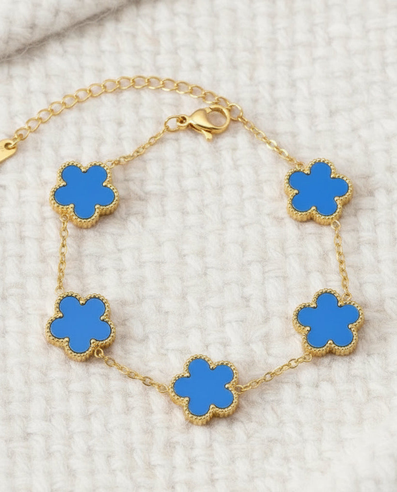 Flower bracelet-Blue