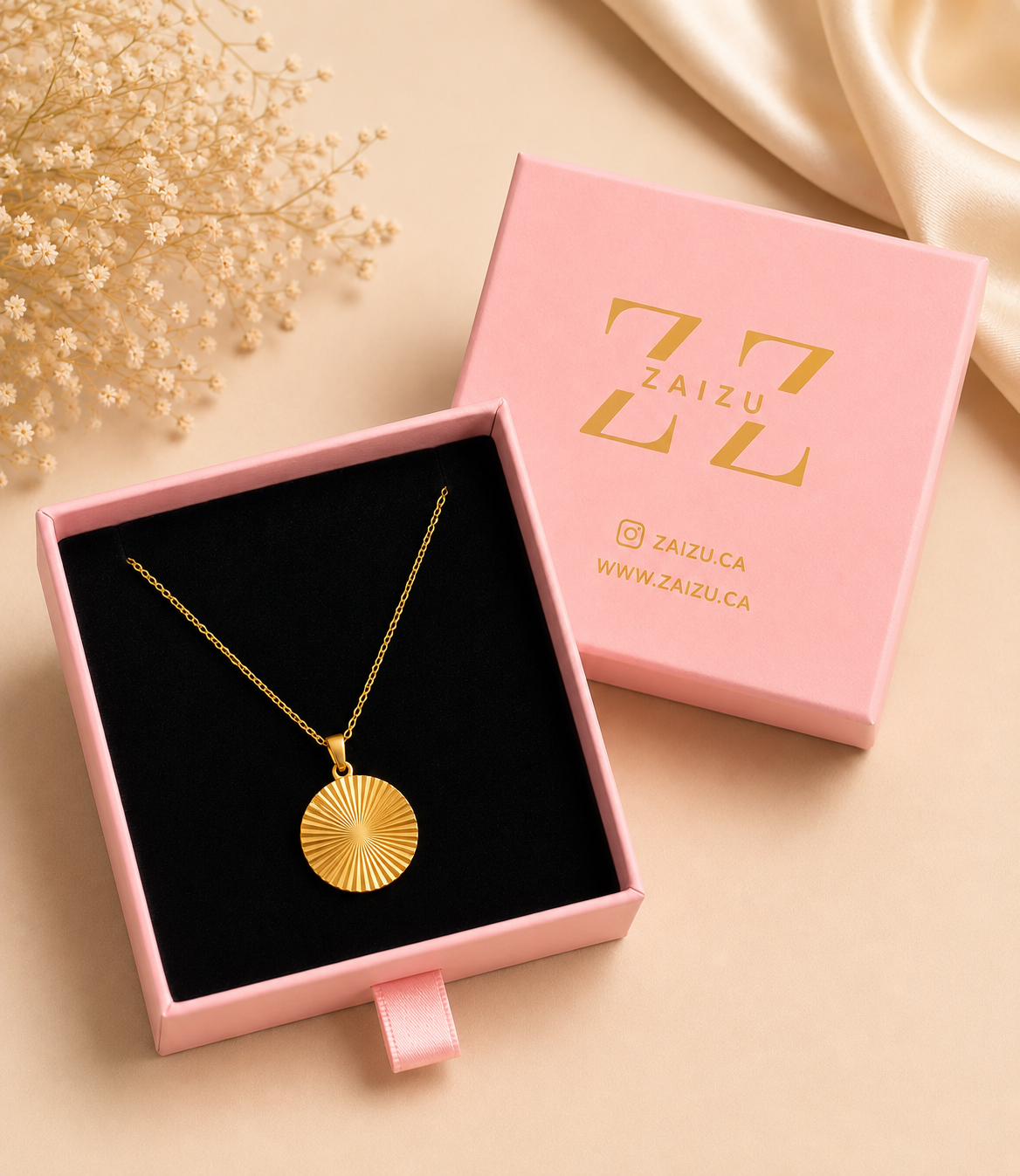 Sunburst Gold Necklace