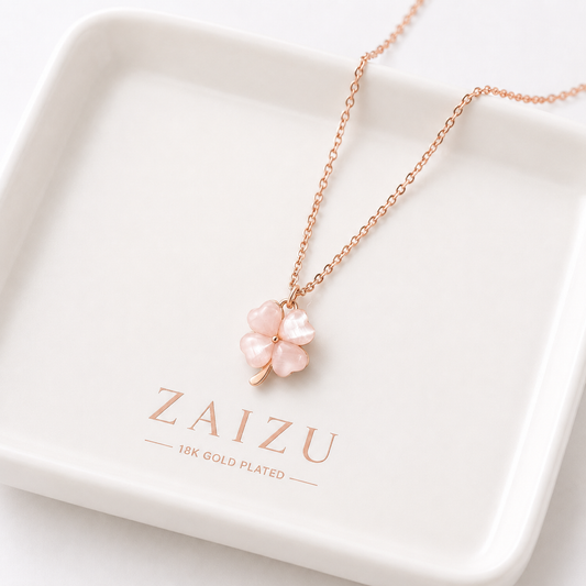 Pink Rose Gold Necklace