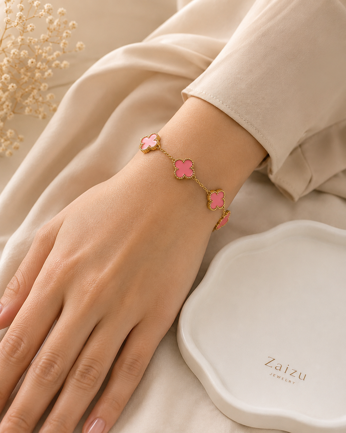 Flower Bracelet-Pink