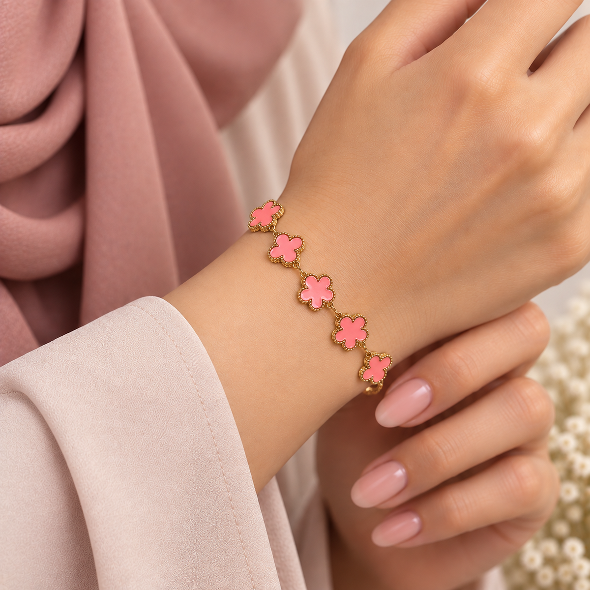 Flower Bracelet-Pink